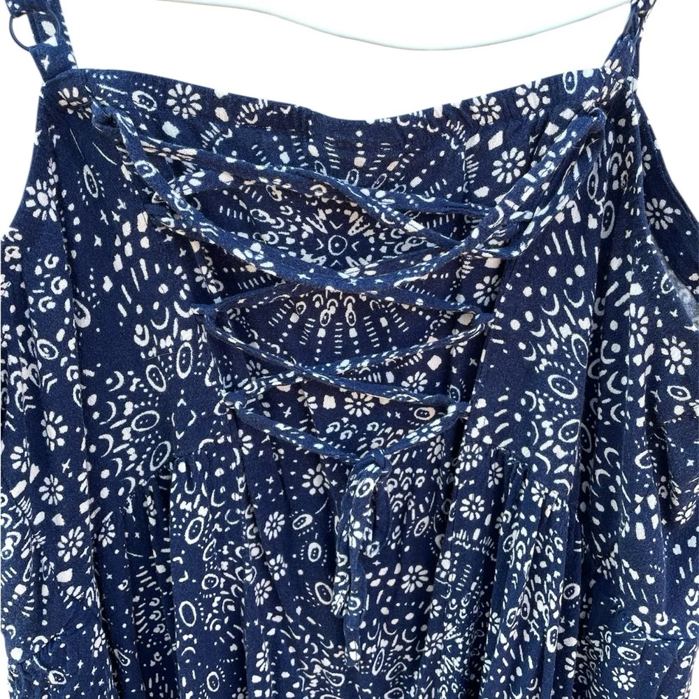 Torrid Mini Rayon Slub Fit Lace-Up Back Fit N’ Flare Dress - Picture 7 of 8